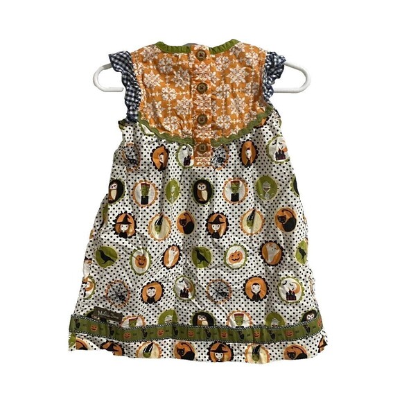 MATILDA JANE Under My Spell Halloween Dress 18-24 Months Pumpkins Cat Polka Dot - Picture 7 of 7